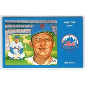1969 NY Mets Baseball Postcard Susan Rini Rube Walker Unused Limited Edition
